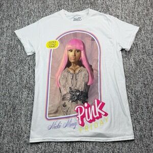 Nicki Minaj Official Shirt Unisex Small Pink Friday Barbie Short Sleeve White